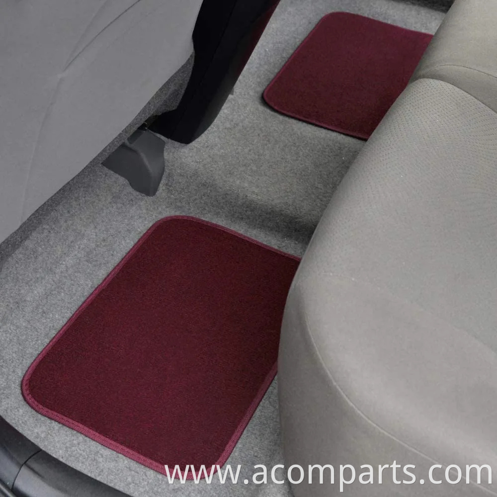 New Carpet Car Floor Mats 4 PC Set for Cars Trucks Suvs with Heel Pad -Front and Rear Mats Universal Classic Matching Heel Pad